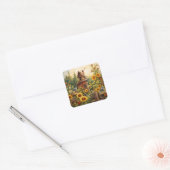 ひまわりガーデン8鳥家青鳥 スクエアシール (封筒)