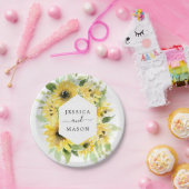 ひまわりガーデン ウェディングシャワー ペーパープレート (パーティー)