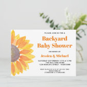 ひまわりガーデン カップル ベビーシャワー 招待状 (スタンド正面)