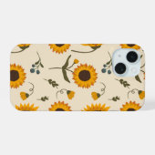 ひまわりガーデン フォンケース iPhone 15ケース (裏面横)
