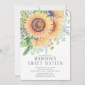ひまわりガーデン フラワースイート16パーティー 招待状 (正面)