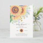 ひまわりガーデン フラワーベビーシャワー 招待状 (スタンド正面)