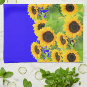 ひまわりキッチンタオルウクライナ国旗の色 キッチンタオル (折り畳み)