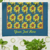 ひまわりキッチンタオル – オプションのカスタマイズ キッチンタオル (折り畳み)