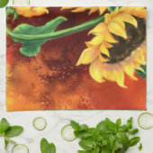 ひまわりキッチンタオ絵画-'s キッチンタオル (折り畳み)