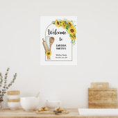 ひまわりキッチンブライダルシャワーウェルカムサイン ポスター (キッチン)