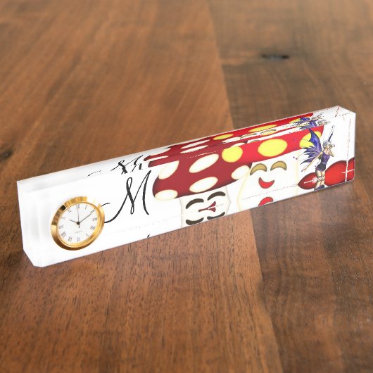 ひまわりキノコ妖精机用ネームプレート デスクネームプレート (側面)