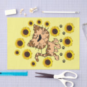 ひまわりキャットキッテンティッシュペーパー 薄葉紙 (クラフト)