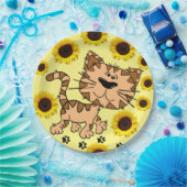 ひまわりキャットキッテン紙プレート ペーパープレート (パーティー)