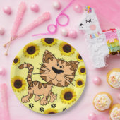 ひまわりキャットキッテン紙プレート ペーパープレート (パーティー)