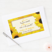 ひまわりキャンディビュッフェ結婚式用シール 長方形シール (封筒)