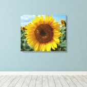 ひまわりキャンバス印刷 キャンバスプリント (インサイチュ (ウッドフロア))