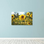 ひまわりキャンバス キャンバスプリント (インサイチュ (ウッドフロア))