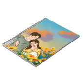 ひまわりキャンプにかわいいカップル ノートブック (左側)