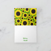 ひまわりキュートお誕生日カード1枚 カード (内部)