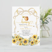 ひまわりキュートボウビーブライドへビーブライダル 招待状 (スタンド正面)