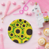 ひまわりキュート1歳プレート ペーパープレート (パーティー)