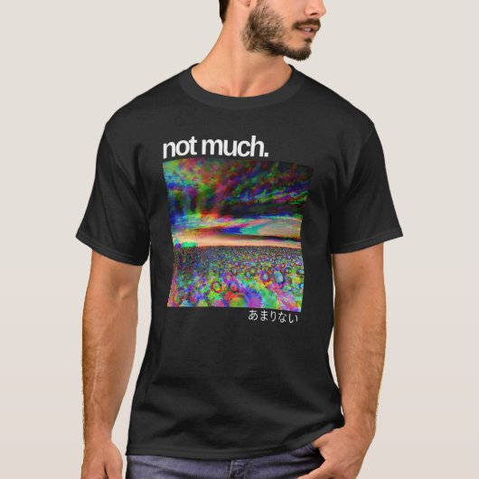 ひまわりキラキラ街衣日本VAPORWAVE AESTHE Tシャツ (正面)