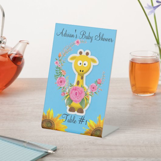 ひまわりキリンフローラバラ台座標識 台座サイン (インサイチュ)