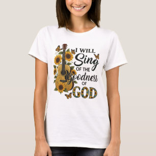 ひまわりギタークリスチャンTシャツ Tシャツ