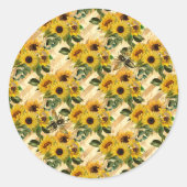 ひまわりギフトひまわりお気に入りのは紋章 ラウンドシール (正面)