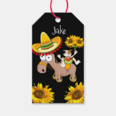 ひまわりギフトラベルフローラ馬ハッピーバースデー ギフトタグ (正面)
