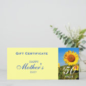 ひまわりギフト券お母さんの日 (スタンド正面)