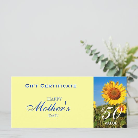 ひまわりギフト券お母さんの日 (スタンド正面)
