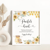 ひまわりクマおしゃぶり狩りベビーシャワーゲーム ポスター