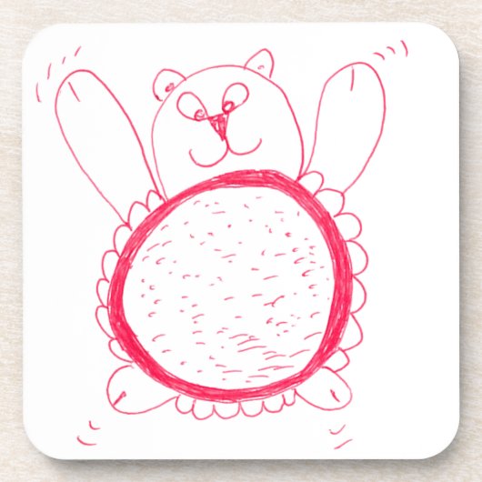 ひまわりクマのコルクコースター コースター (正面)