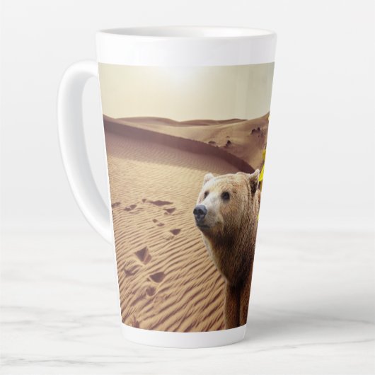 ひまわりクマフローララテマグ カフェラテマグ (左アングル)