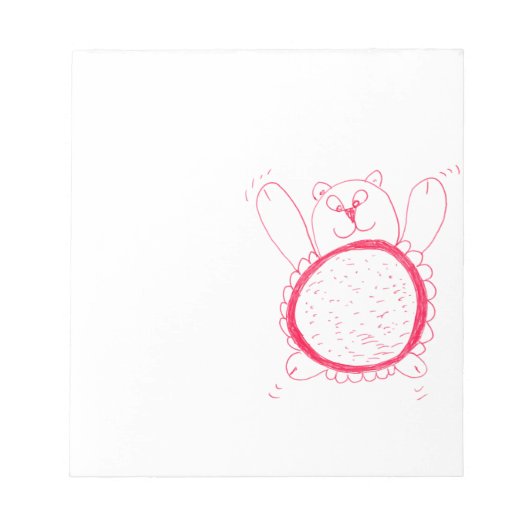 ひまわりクマメモ帳 ノートパッド (正面)