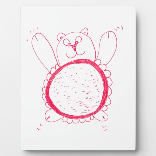 ひまわりクマ写真プラーク フォトプラーク (正面)