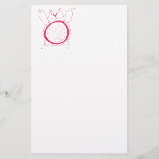 ひまわりクマ文房具 便箋 (正面)