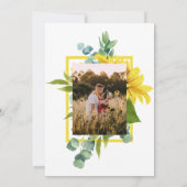 ひまわりクラスタカップルウェディングシャワー 招待状 (裏面)