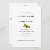 ひまわりクラスタカップルウェディングシャワー 招待状 (正面/裏面)