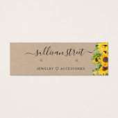 ひまわりクラフトイヤリングジュエリー表示カード (正面)