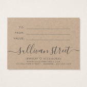 ひまわりクラフト小口商品券 (裏面)