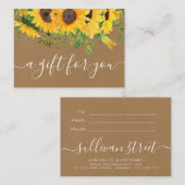 ひまわりクラフト小口商品券 ノートカード (正面/裏面)