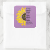 ひまわりクリスチャンのリマインダーシール スクエアシール (バッグ)