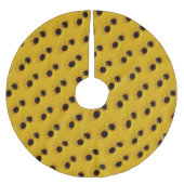 ひまわりクリスマスツリーイエローフラワーズツリースカート ブラッシュドポリエステルツリースカート (正面)