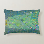 ひまわりクリムトヴィンテージ花アールヌーボー アクセントクッション (正面)