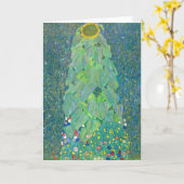 ひまわりクリムトヴィンテージ花アールヌーボー カード (黄色い花)