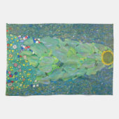 ひまわりクリムトヴィンテージ花アールヌーボー キッチンタオル (横)