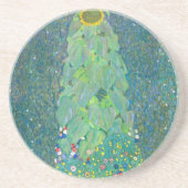 ひまわりクリムトヴィンテージ花アールヌーボー コースター (正面)