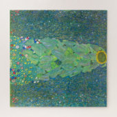 ひまわりクリムトヴィンテージ花アールヌーボー ジグソーパズル (横)