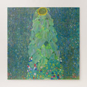 ひまわりクリムトヴィンテージ花アールヌーボー ジグソーパズル (縦)