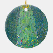 ひまわりクリムトヴィンテージ花アールヌーボー セラミックオーナメント (裏面)