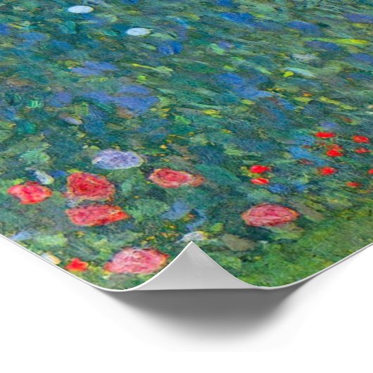 ひまわりクリムトヴィンテージ花アールヌーボー ポスター (角)