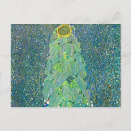 ひまわりクリムトヴィンテージ花アールヌーボー ポストカード (正面)